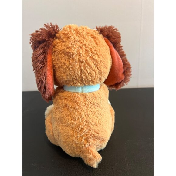 Disney Lady Plush Stuffed Animal Dog Puppy Sewn Eyes Soft Brown Cream Colors 9" - Picture 3 of 4